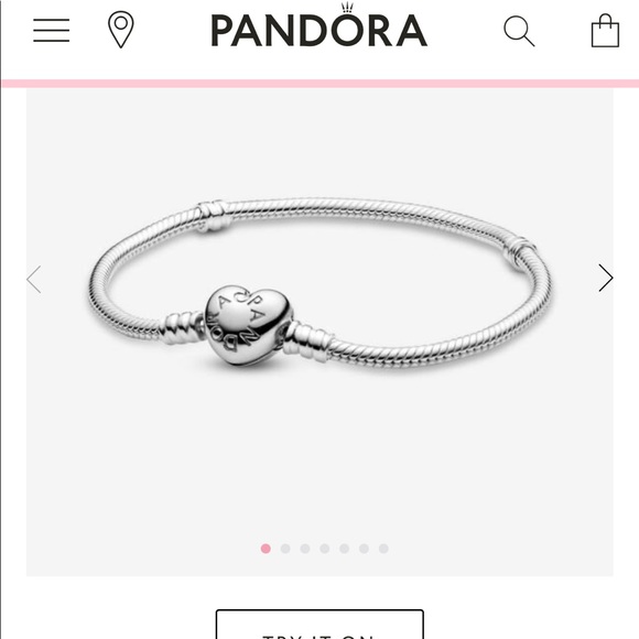 Pandora Jewelry - Pandora Moments Heart Clasp Snake Chain Bracelet